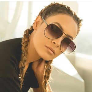 #QUAYxDESI High Key Black Fade Sunglasses